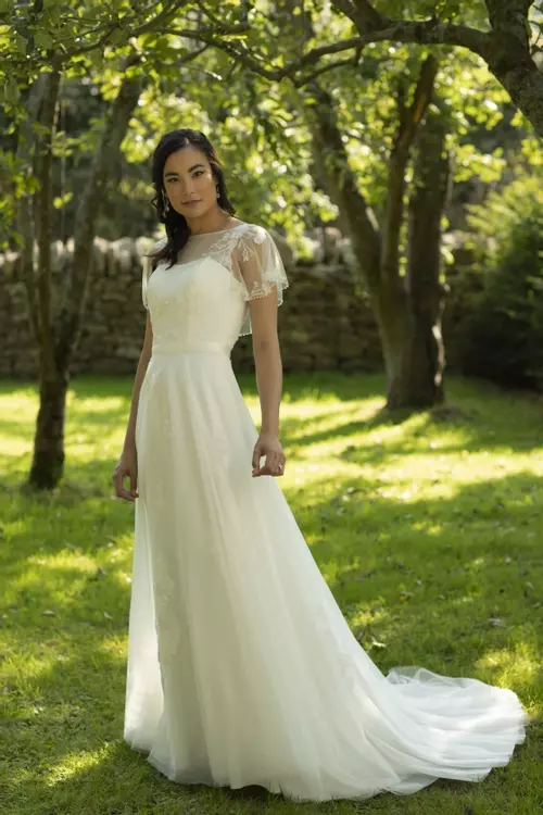 Saskia W396 | Soft & Romantic Boho Lace wedding Dress | True Bride